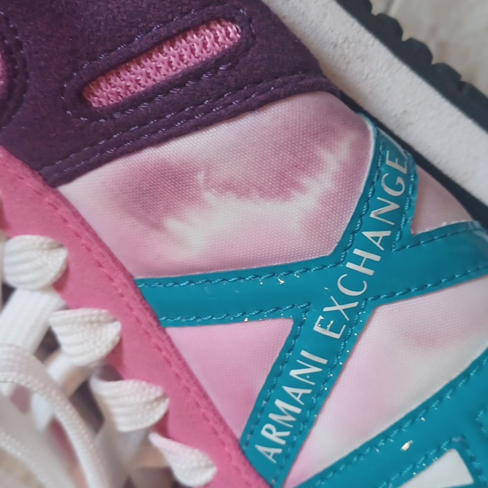 Armani Exchange Purple/Pink Sneakers - Picture 12 of 14